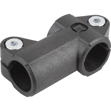 Kipp Tube Clamp 3-Way Flat Thermoplastic, For Rnd. Tubes, Comp:Steel, A=30, B=30 K0475.3030